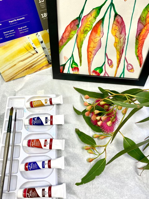 Watercolour Paint & Sip Class: Eucalyptus Leaves - Accommodation Resorts 0