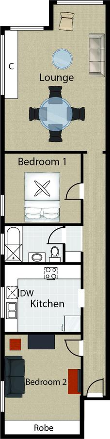 Waterfront Apartment Brimming With Inspirational Artwork - Accommodation Resorts 1